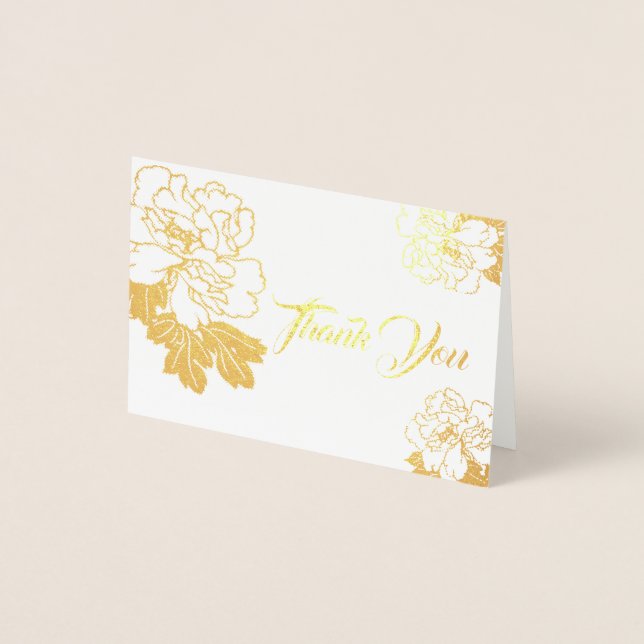 Note Card-Thank You-Mini Size Foil Card (Front)