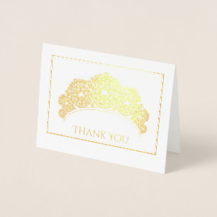 Note Card-Thank You-Small Size Foil Card