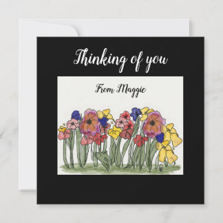 Note Card Thinking of You Flower Garden