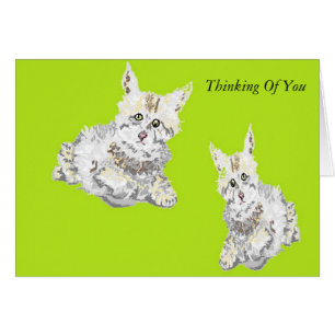 Note Card Thinking of You /Kittens