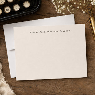 Note Card Vintage Retro Typewriter Stationery