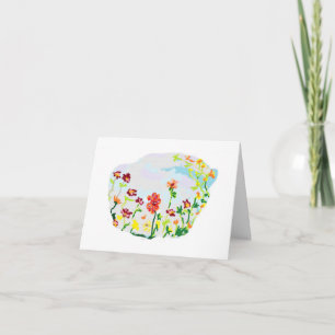 Note Card : Wild Flower's In The Country