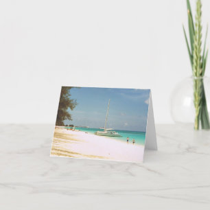 Note Card with Grand Cayman Beach Scene