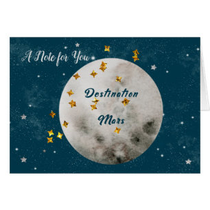 Note Card with Planet Mars