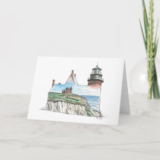 Note card with Southeast Lighthouse, Block Island