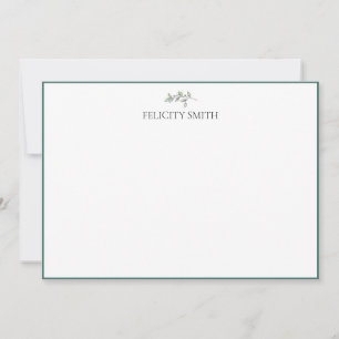 Note Cards Elegant Flat Modern Botanical #2