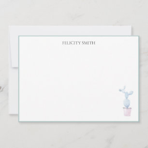 Note Cards Elegant Flat Modern Botanical Cactus