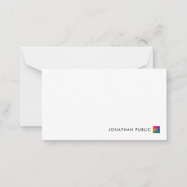 Note Cards Template Your Name Business Logo Here (Front)