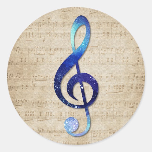 note code classic round sticker (Front)