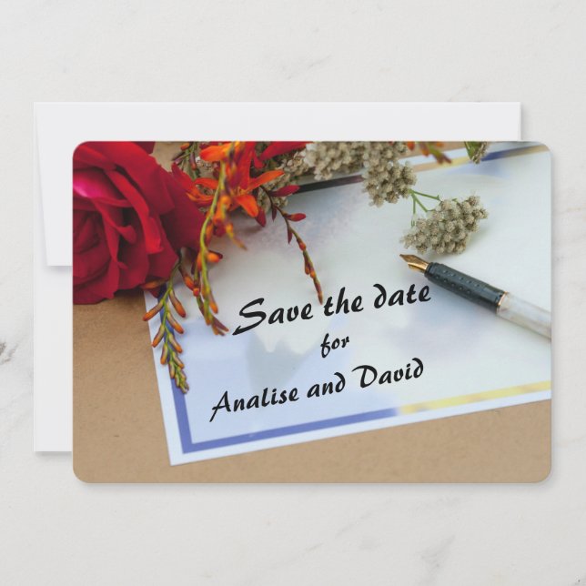 Note For announcement Flat Save The Date Card (Front)