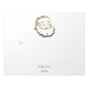 Note from Santa Cute Gold and White Christmas