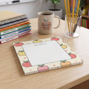 Note from Teacher Apple Pattern Notepad