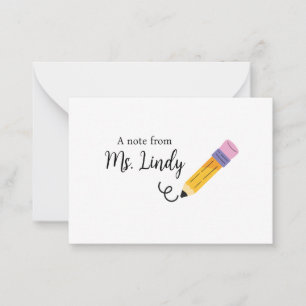 Note From Teacher Card