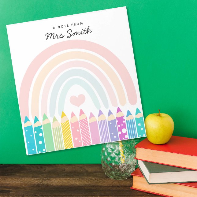 Note From Teacher coloured pencil Crayon Rainbow (Creator Uploaded)
