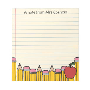 Note From Teacher Hand-Drawn School Art Lined