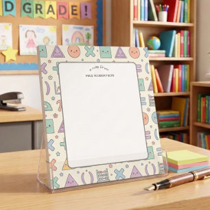 Note from Teacher Pastel Math Pattern Notepad