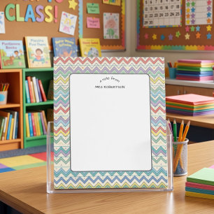 Note from Teacher Retro Pattern Notepad
