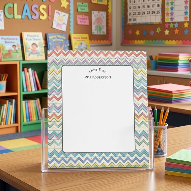 Note from Teacher  Retro Pattern Notepad (Creator Uploaded)