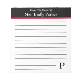 Note From The Desk Of ~ Personalised