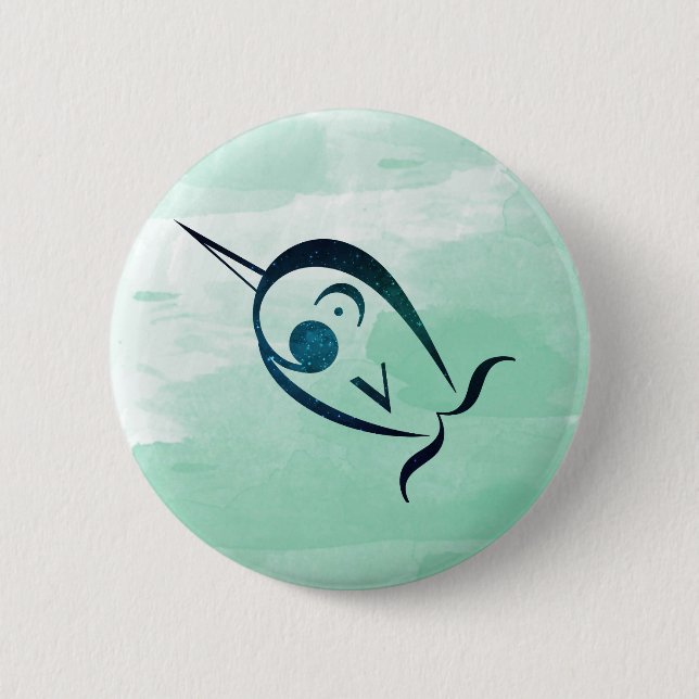 Note-ical Narwhal colourful pin (Front)