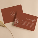 Note On Gifts Terracotta Boho Wedding Wishing Well Enclosure Card<br><div class="desc">Note On Gifts Terracotta Burnt Orange Boho Wedding Wishing Well Enclosure Card. Monogram at the back.</div>