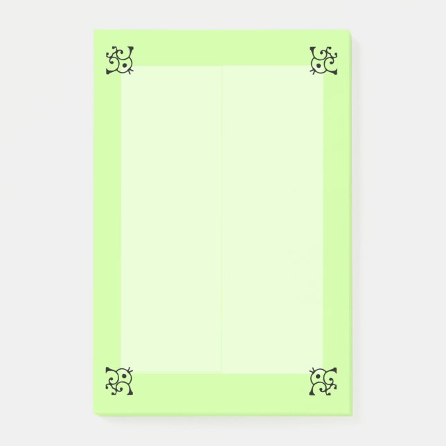 Note Pad - Curly Corners (long) (Front)