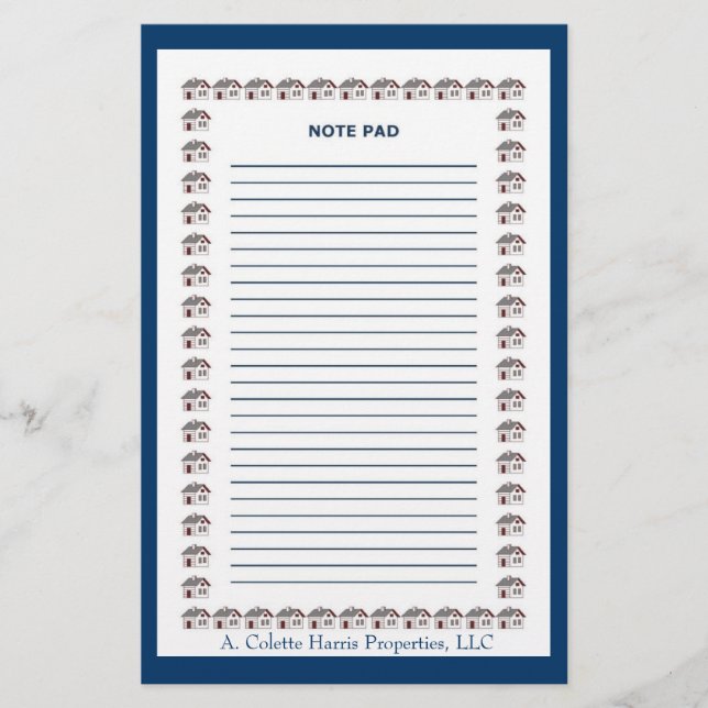 Note Pad- Design 3 Stationery (Front)