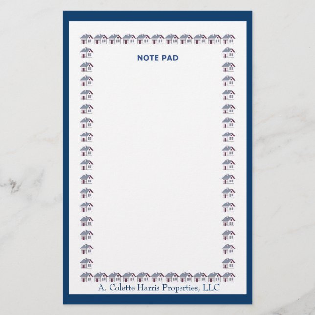 Note Pad- Design 4 Stationery (Front)