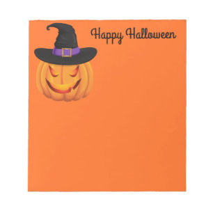 Note Pad-Halloween Pumpkin Witch