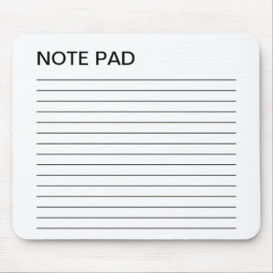 NOTE PAD MOUSE MAT