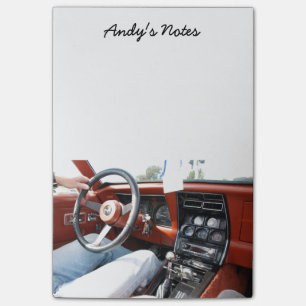 Note Pad with 1981 Corvette Car Interior
