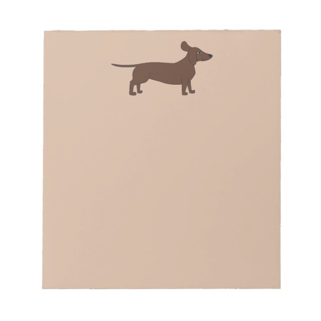Note Pad with Dachshund Header (Front)