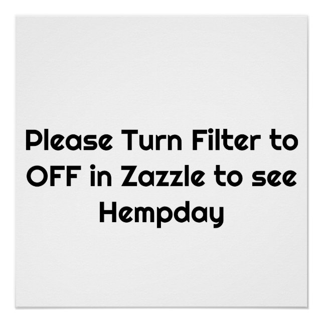 Note to Hempday costumers Poster (Front)