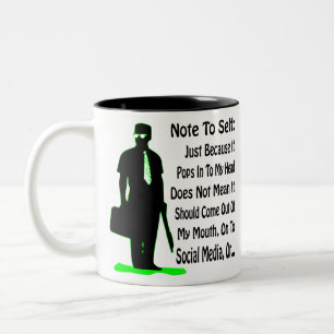 Note To Self Just Because It Pops In To My Head # Two-Tone Coffee Mug