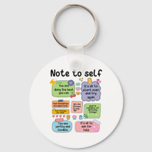 Note To Self Mental Health School Psychologist 1  Key Ring