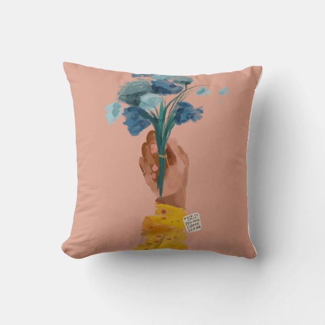 Note to self Quote - African American Black Art Cushion (Front)