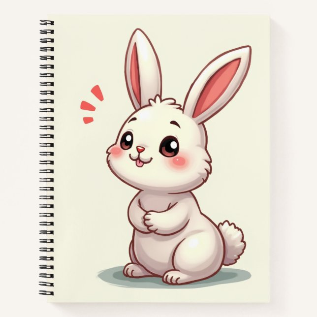 Note with cute rabbit character notebook (Front)