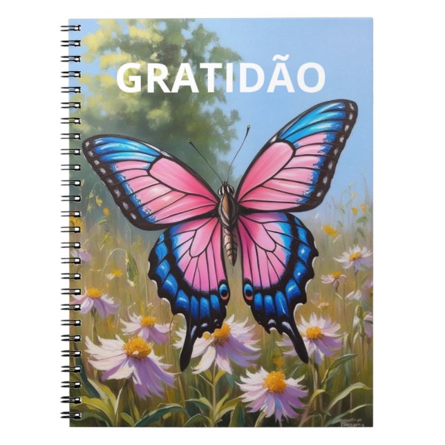 Notebook (80 Pages, P&B) Butterfly (Front)