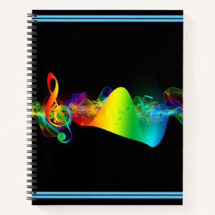 Notebook-Abstract Art Music Print Notebook