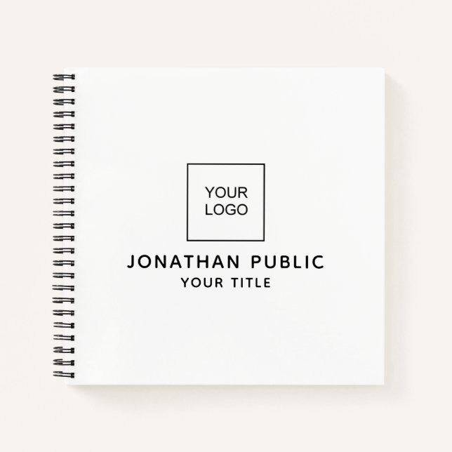 Notebook Add Logo Here Personalised (Front)