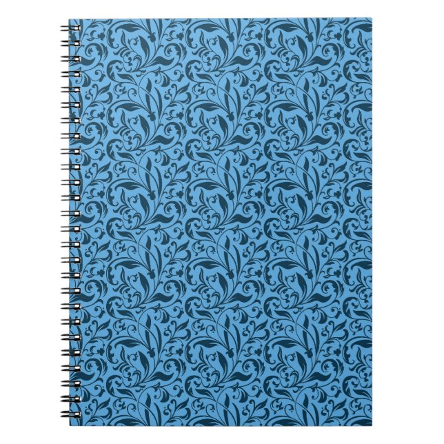 Notebook-Blue Flourish Notebook (Front)