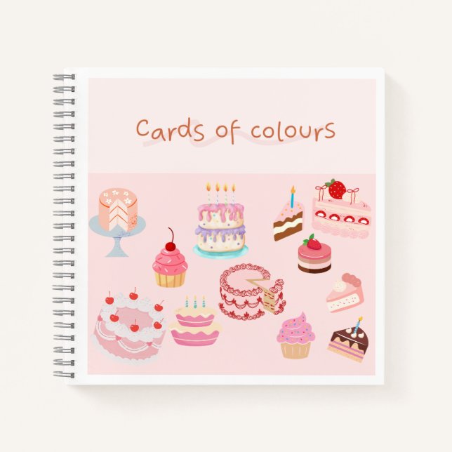 Notebook cake design (Front)