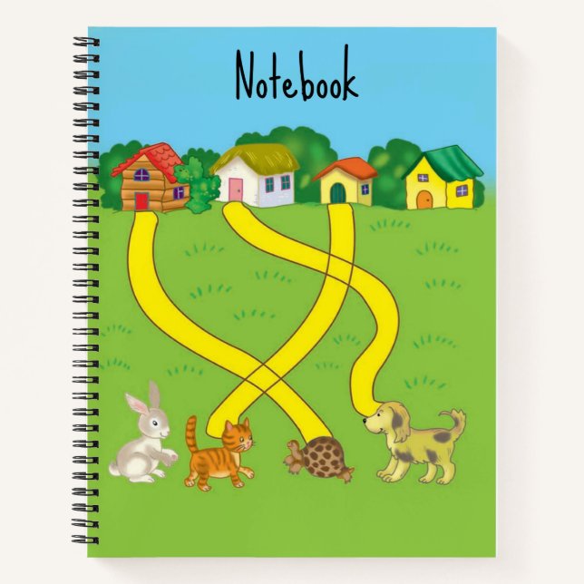 Notebook cartoon Labirinth for children’s  (Front)
