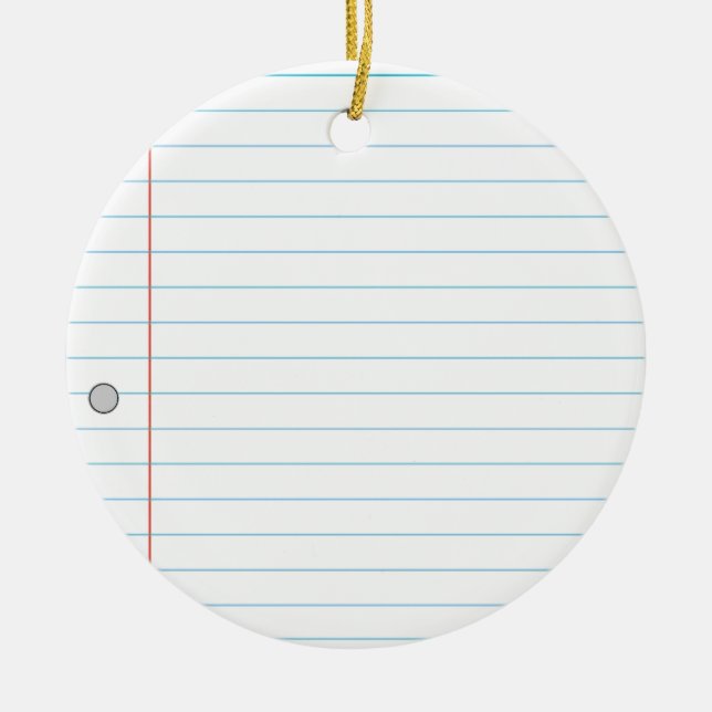 Notebook Ceramic Tree Decoration (Front)