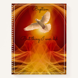 Notebook+Christian+Baptism Dove Notebook