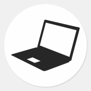 Notebook computer classic round sticker
