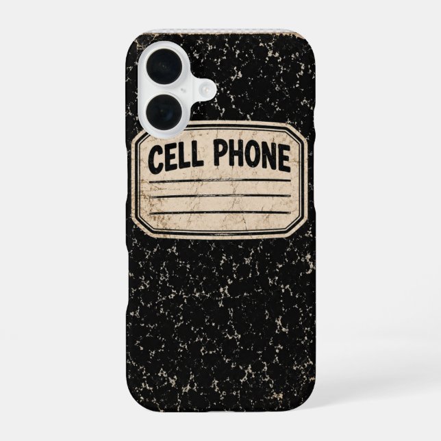 notebook design for cell phone iPhone 16 case (Back)