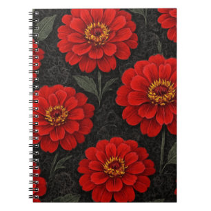 Notebook Flowers of Zinnia in arts