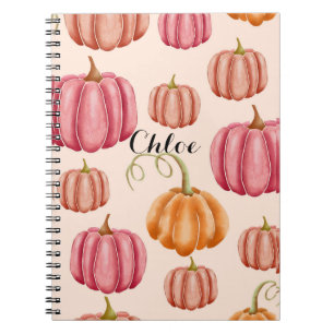 notebook for fall+autum, pumpkins