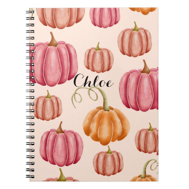 notebook for fall+autum, pumpkins (Front)
